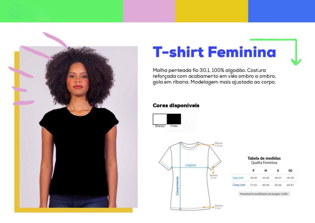 Camisa Feminina Tabela de Tamanho